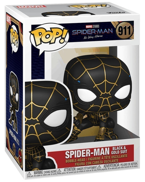 POP Marvel - Spider-Man: No Way Home - Spider-Man (Black & Gold Suit) caixa