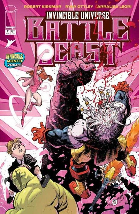 Invincible Universe Battle Beast #7 Cover H Ryan Ottley & Annalisa Leoni Invincible Team Up Variant