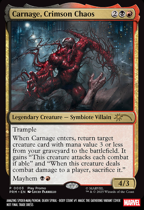 Amazing Spider-Man/Venom: Death Spiral   Body Count #1 Lucio Parrillo Magic: The Gathering Variant [Ds]