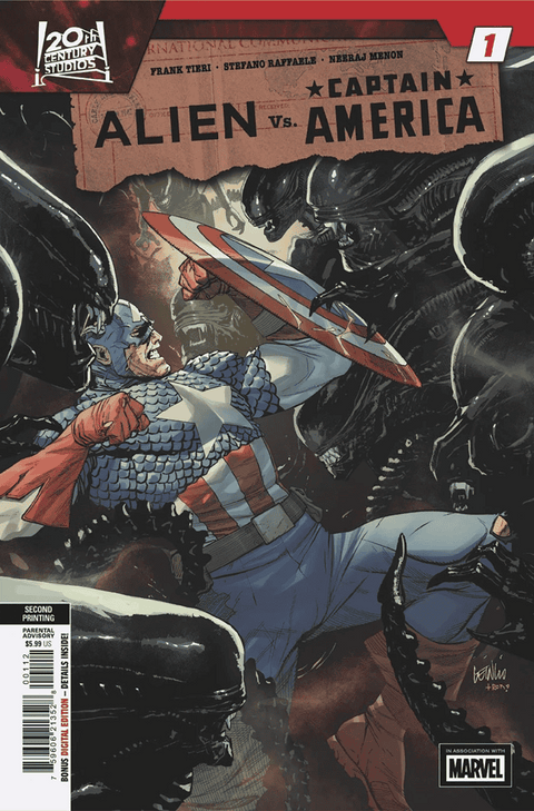 Alien vs. Captain America #1 (Second Printng)
