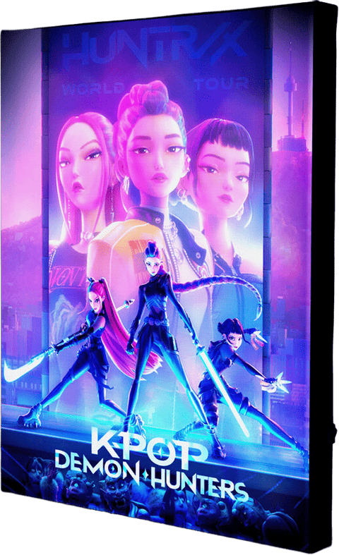 Canvas Print with Light - KPop Demon Hunters