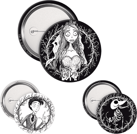 Corpse Bride Badge Pack - 3 badges