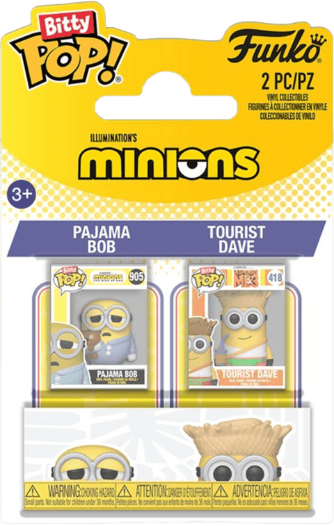 Funko Bitty POP 2-Figure Pack - Minions - Pajama Bob & Tourist Dave 2 cm