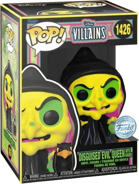 Funko POP Disney - Snow White - Disguised Evil Queen with Raven (Black Light)
