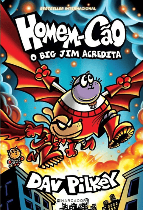 Homem-Cão Vol.14: O Big Jim Acredita, de Dav Pilkey (Ed.Portuguesa)