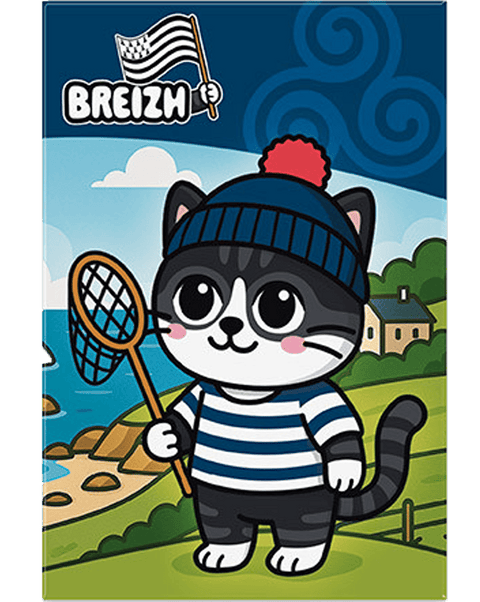 Magnet The Good Gift - Chat Breizh Kawaii