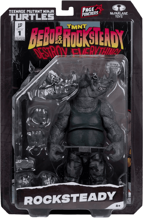 TMNT Page Punchers Action Figure - Rocksteady 17 cm