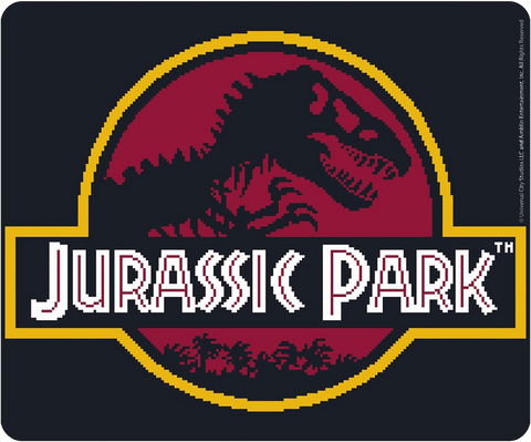 Tapete de rato Jurassic Park - Pixel Logo