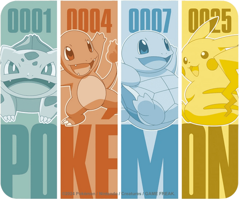 Tapete de rato Pokémon - Kanto Starters