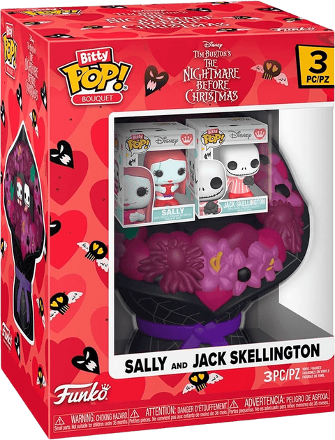 Funko Bitty POP Bouquet - Nightmare before Christmas - Sally & Jack Skellington (Valentine)